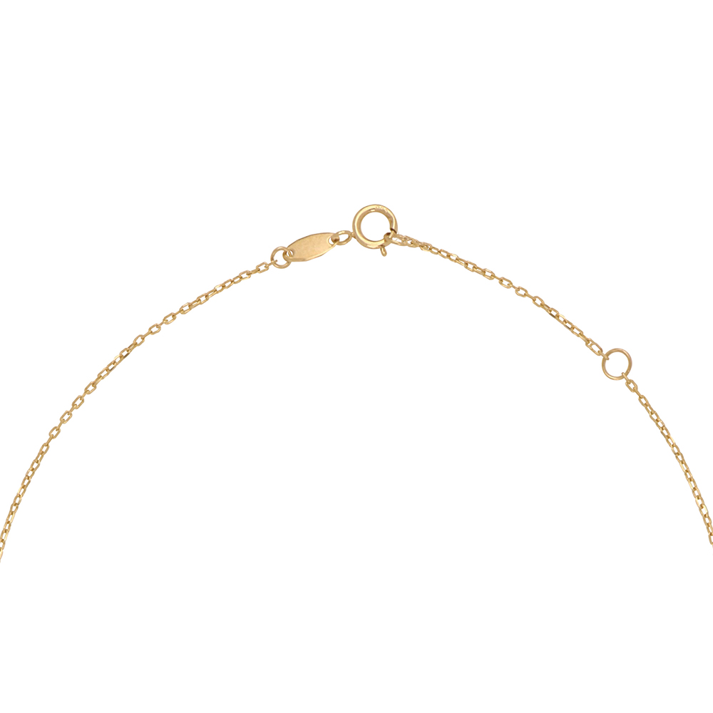 Foto 4 pulgar | Gargantilla Zekie 7226 Oro 14k Amarillo 45 Cms Con Cruz Y Zirconias