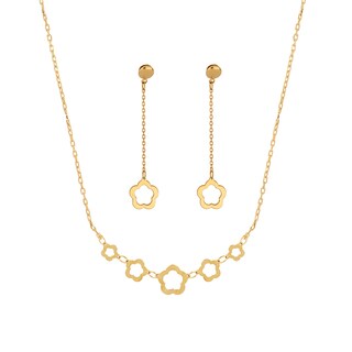 Foto 1 | Gargantilla Zekie 7219 Oro 14k Amarillo 45 Cms Con Flores
