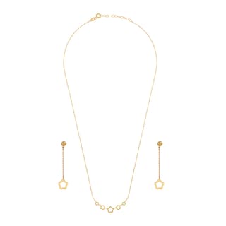 Foto 2 | Gargantilla Zekie 7219 Oro 14k Amarillo 45 Cms Con Flores