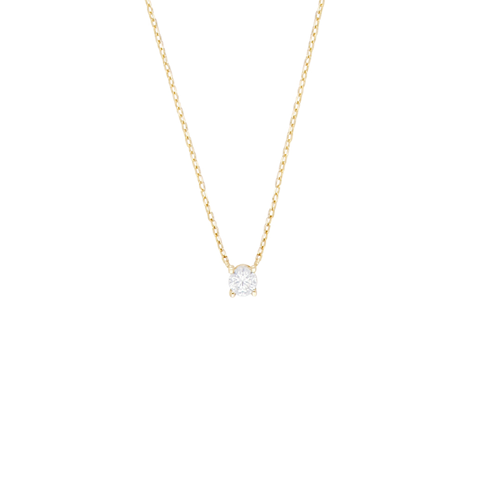 Foto 1 | Gargantilla Zekie 7218 Oro 14k Amarillo 45 Cms Con Centro De Zirconia