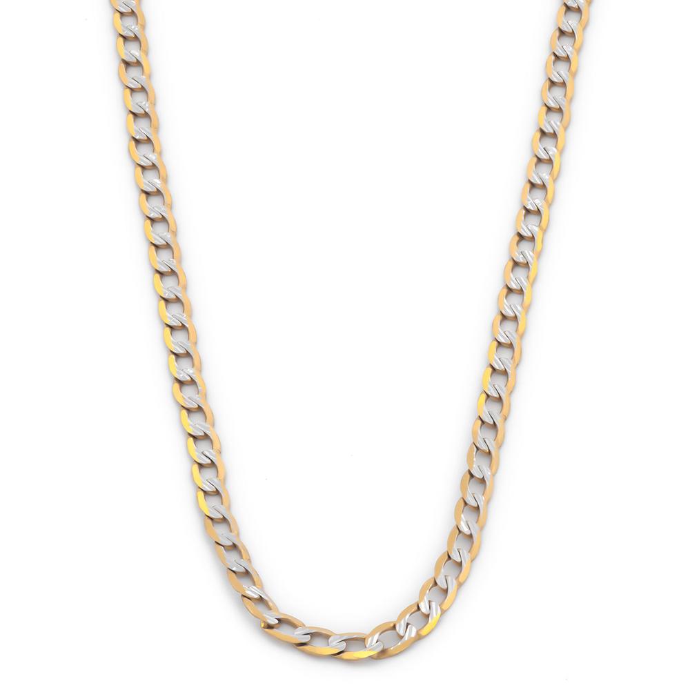 Foto 2 pulgar | Cadena Estilo Barbada Oro Italiano Sólido 14k 55 Cm
