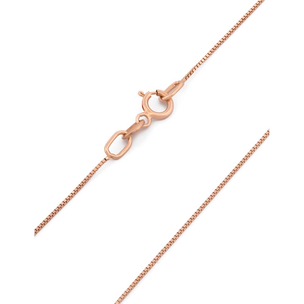 Foto 3 pulgar | Cadena Cubo Oro Rosa Italiano Sólido 14k 45 Cm
