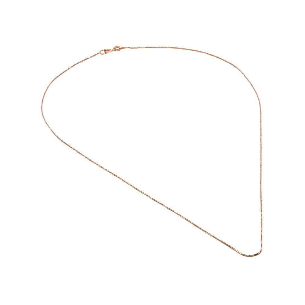 Foto 4 pulgar | Cadena Cubo Oro Rosa Italiano Sólido 14k 45 Cm