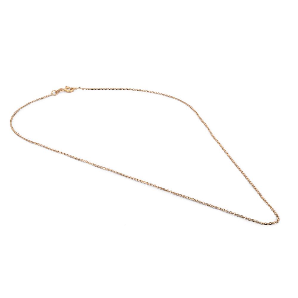 Foto 2 | Cadena Rolo Oro Amarillo Diamantada Italiano Sólido 14k 45 Cm