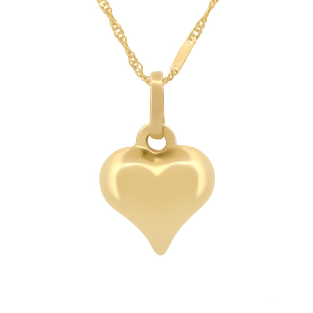 Foto 2 pulgar | Hermosa Cadena Gargantilla Dama Corazón Oro Sólido 14k