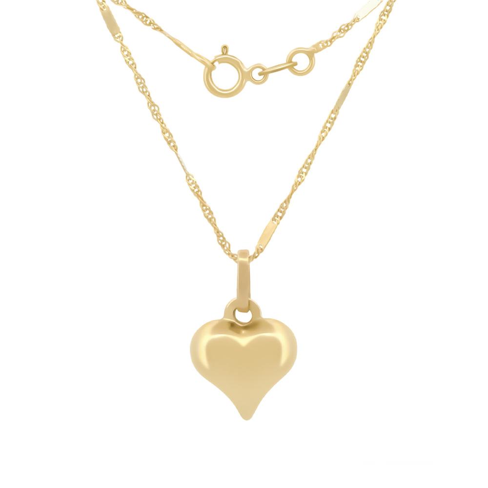 Foto 3 pulgar | Hermosa Cadena Gargantilla Dama Corazón Oro Sólido 14k