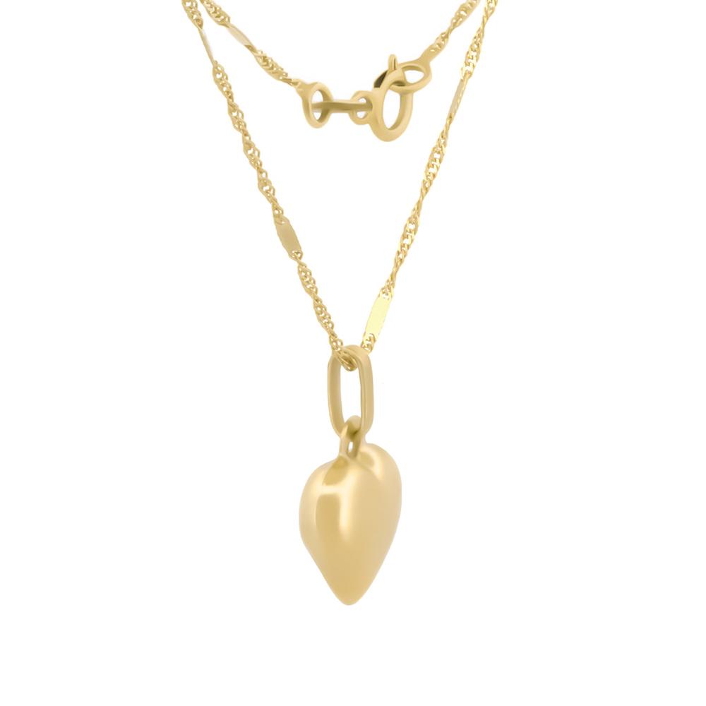 Foto 4 pulgar | Hermosa Cadena Gargantilla Dama Corazón Oro Sólido 14k