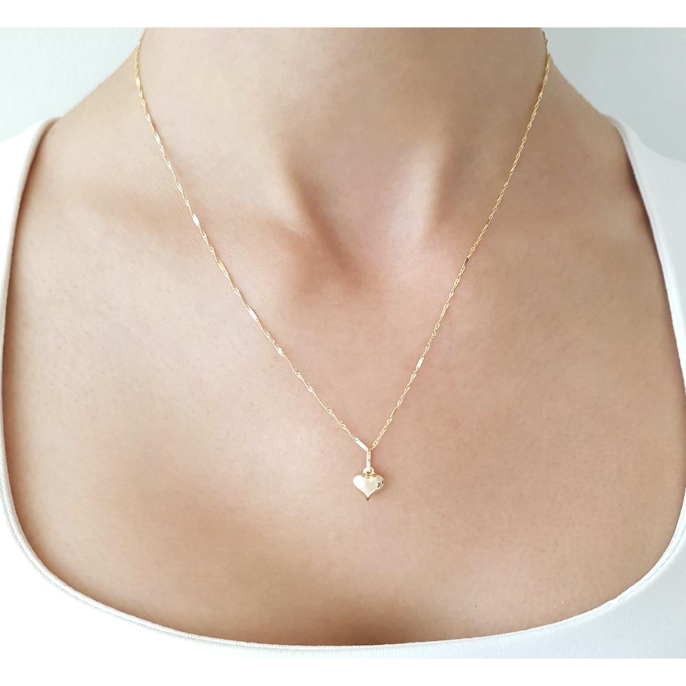 Foto 4 | Hermosa Cadena Gargantilla Dama Corazón Oro Sólido 14k