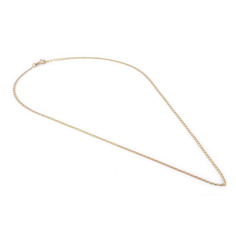 Foto 4 pulgar | Cadena Barbada Inglesa 1.5 Mm Oro Sólido 14k 45 Cm