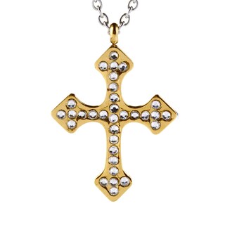 Foto 1 | Collar West Coast Jewelry Con Forma De Cruz De Circonita Bañada En Oro - Venta Internacional.