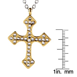 Foto 3 | Collar West Coast Jewelry Con Forma De Cruz De Circonita Bañada En Oro - Venta Internacional.