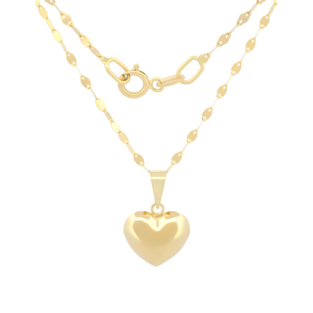 Foto 3 pulgar | Cadena Gargantilla Dama Corazón Mediano Oro 10k Sólido