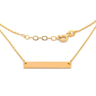 Foto 1 | Bonita Cadena Gargantilla Dama Plaquita Oro Solido 14k