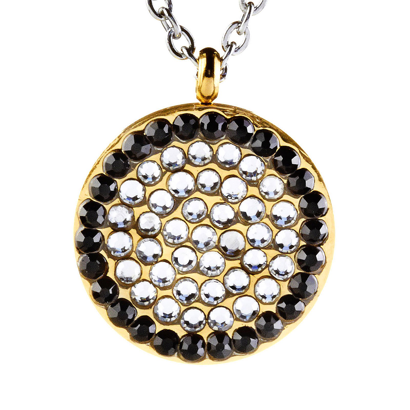 Collar Con Colgante Circular De Acero Inoxidable De West Coast Jewelry - Venta Internacional.