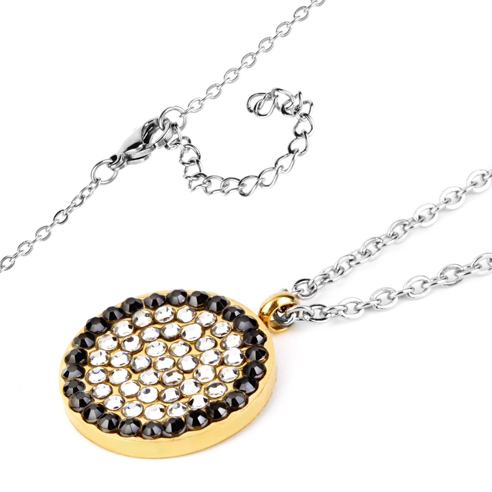 Foto 3 pulgar | Collar Con Colgante Circular De Acero Inoxidable De West Coast Jewelry - Venta Internacional.