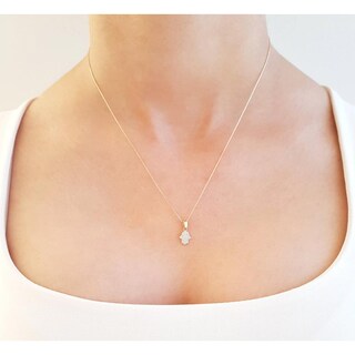 Foto 3 | Preciosa Cadena Dije Mano De Fatima Oro Sólido 14k