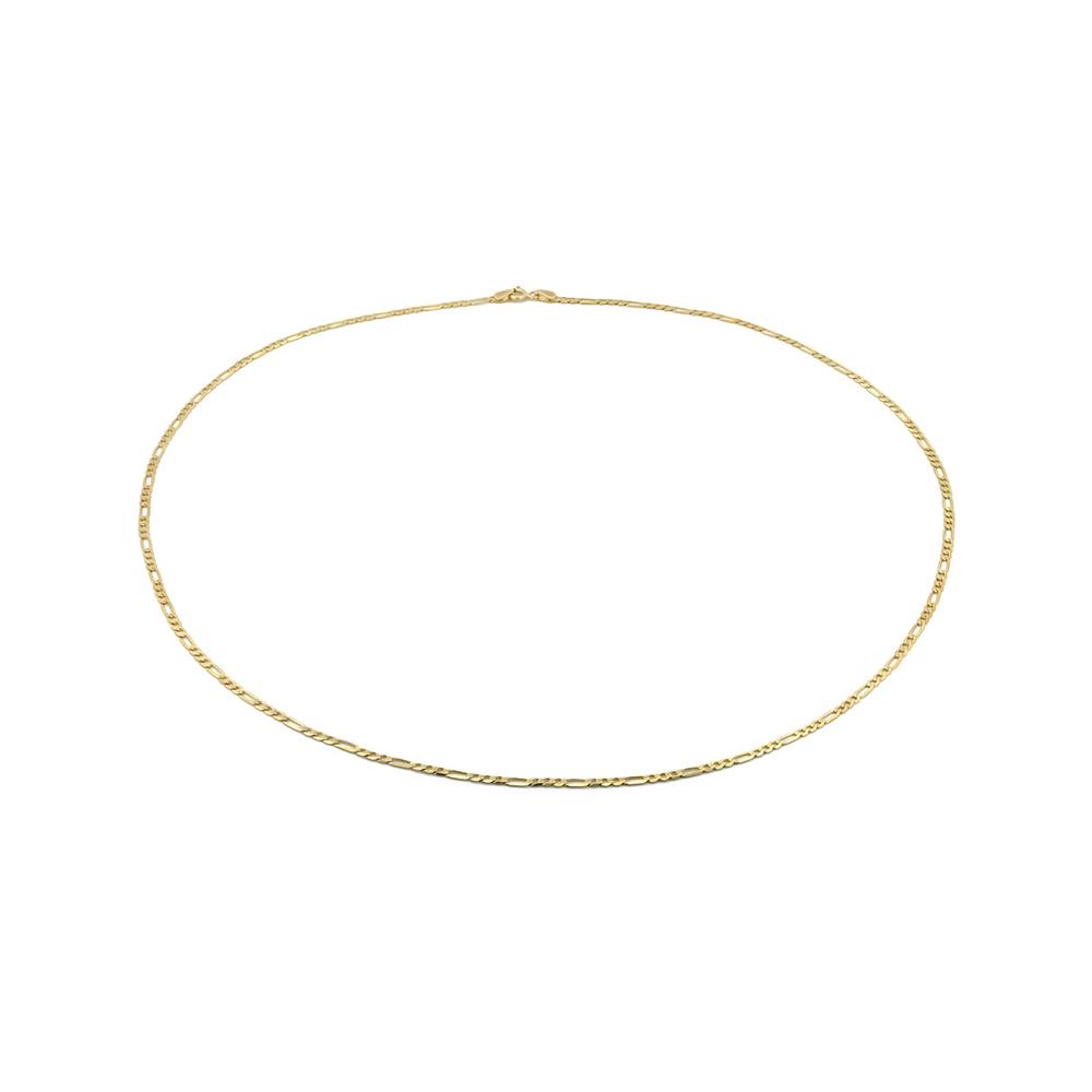 Foto 4 pulgar | Cadena Figaro 3mm 60 Cm Oro Sólido 14k