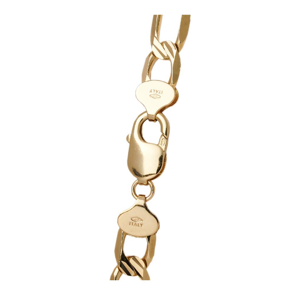 Foto 5 pulgar | Cadena Figaro 3mm 60 Cm Oro Sólido 14k