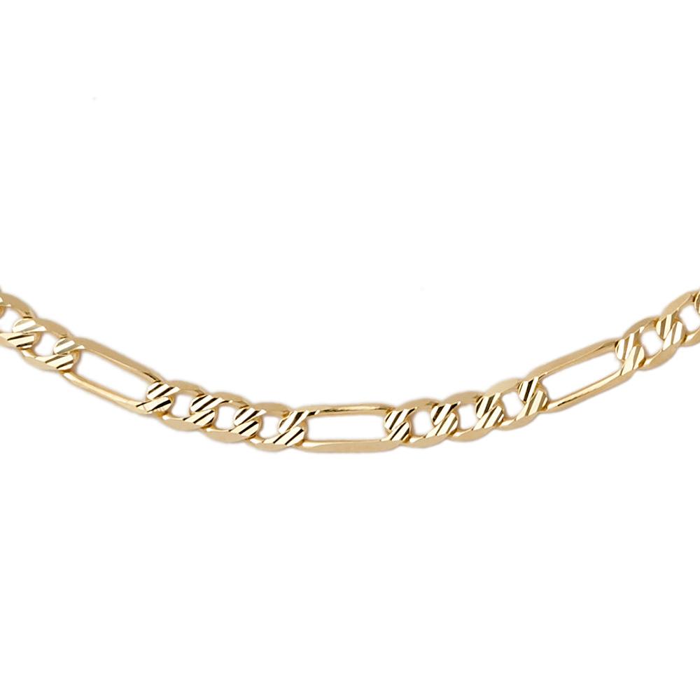 Foto 6 pulgar | Cadena Figaro 3mm 60 Cm Oro Sólido 14k