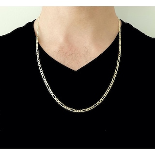 Foto 8 | Cadena Figaro 3mm 60 Cm Oro Sólido 14k