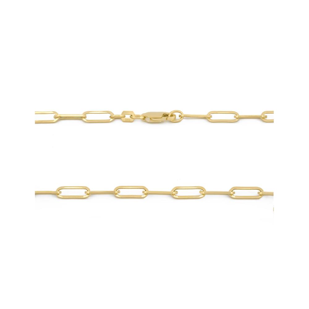 Foto 4 pulgar | Bonita Cadena Gargantilla Clip 3 Mm 55 Cm Oro Sólido 14k