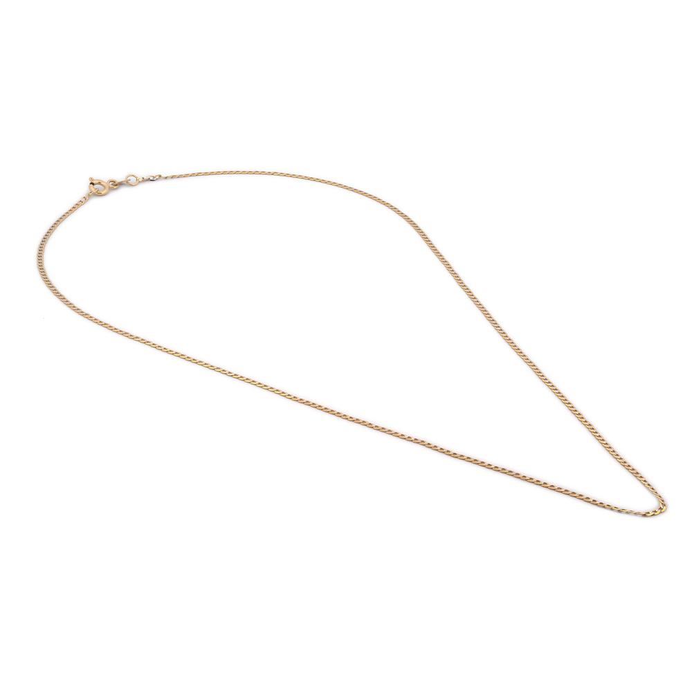 Foto 3 pulgar | Cadena Estilo Barbada Oro Italiano Sólido 14k 50 Cm