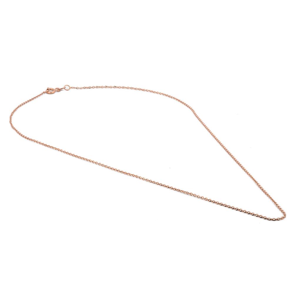 Foto 3 pulgar | Cadena Rolo Oro Rosa Italiano Sólido 14k 45 Cm