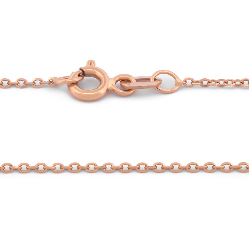Foto 4 pulgar | Cadena Rolo Oro Rosa Italiano Sólido 14k 45 Cm