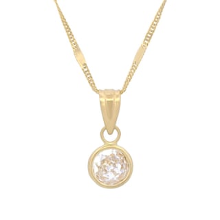 Foto 1 | Hermosa Cadena Gargantilla Dama Piedra 6 Mm Oro Sólido 10k
