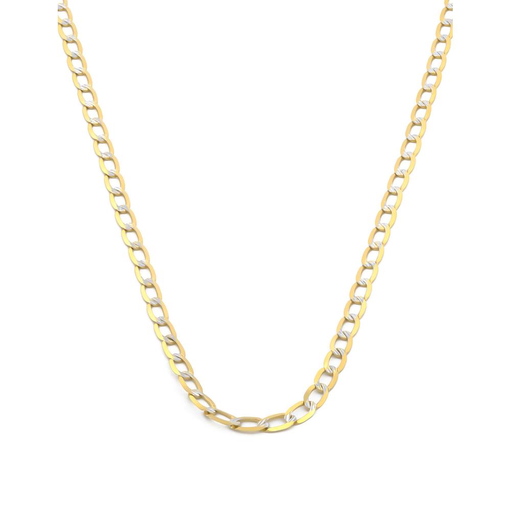 Foto 2 pulgar | Cadena Estilo Barbada Inglesa Diamantada 2 Mm Oro Sólido 14k 45 Cm