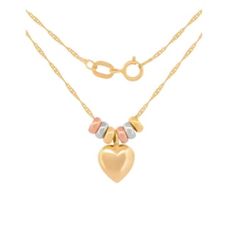 Foto 1 | Cadena Gargantilla Dama Corazón 3 Oros 14k Solido