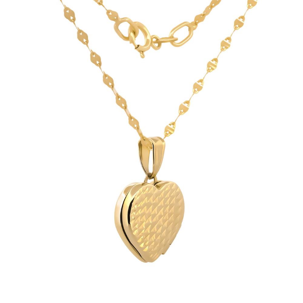 Foto 2 | Cadena Con Dije De Corazón Relicario Oro Sólido 10k