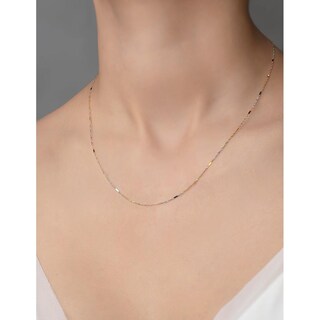 Foto 4 | Cadena Estilo Singapur Con Barrita 3 Oros Sólido 14k 45 Cm