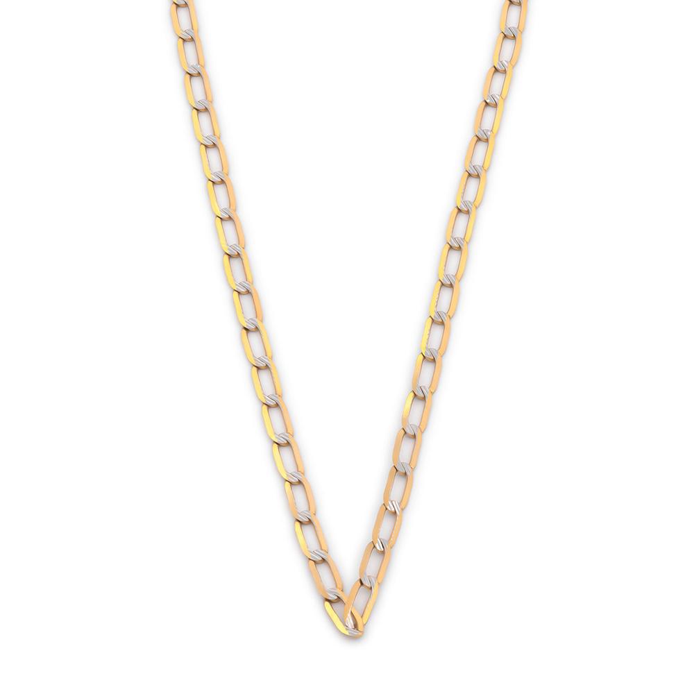 Foto 1 | Cadena Barbada Inglesa 45 Cm 1.5 Mm Diamantada Oro Sólido 14k
