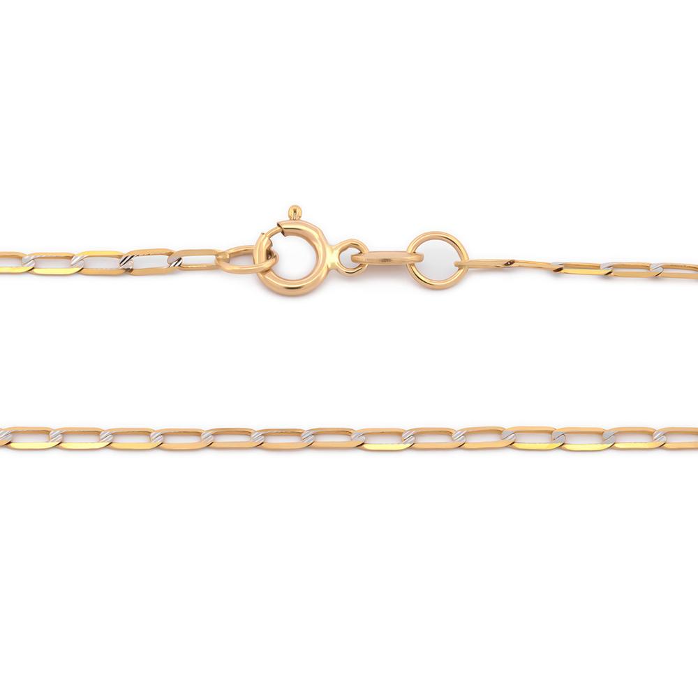 Foto 2 | Cadena Barbada Inglesa 45 Cm 1.5 Mm Diamantada Oro Sólido 14k