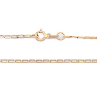 Foto 2 | Cadena Barbada Inglesa 45 Cm 1.5 Mm Diamantada Oro Sólido 14k