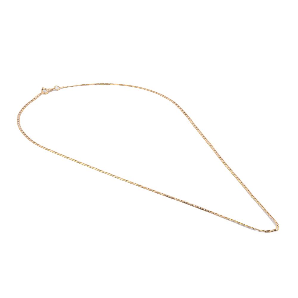 Foto 4 pulgar | Cadena Barbada Inglesa 45 Cm 1.5 Mm Diamantada Oro Sólido 14k