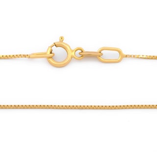 Foto 3 | Cadena Cubo Oro Italiano Sólido 14k 45 Cm