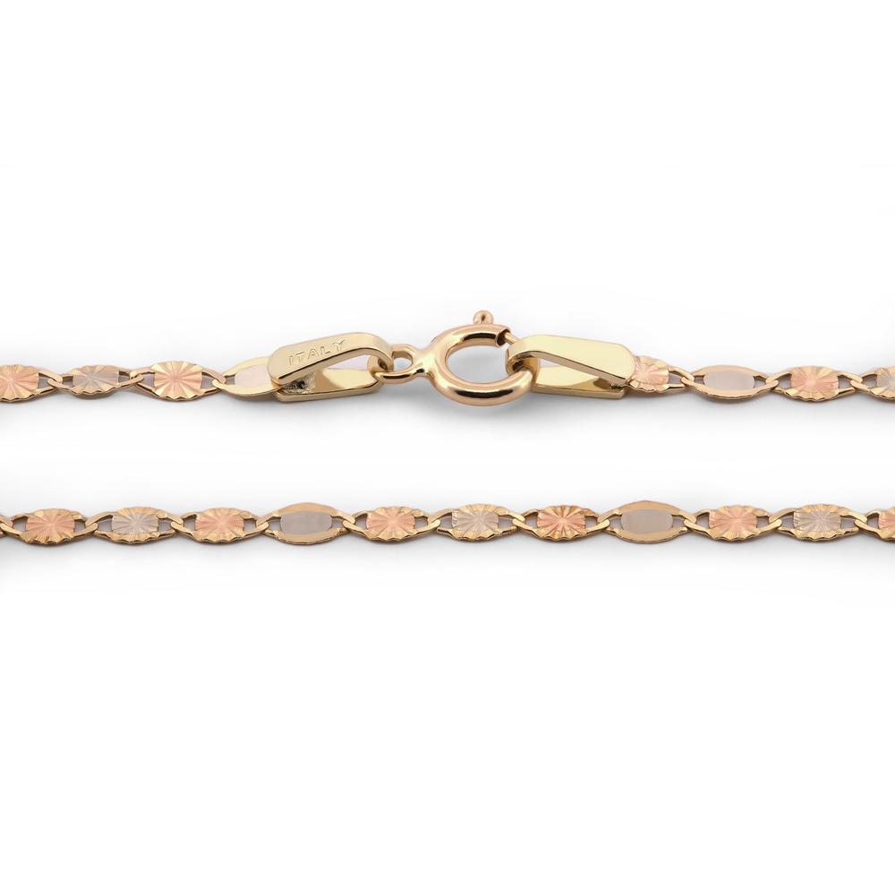 Cadena Gucci Combinada Oro Florentino Sólido 10k 50 Cm