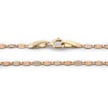 Cadena Gucci Combinada Oro Florentino Sólido 10k 50 Cm