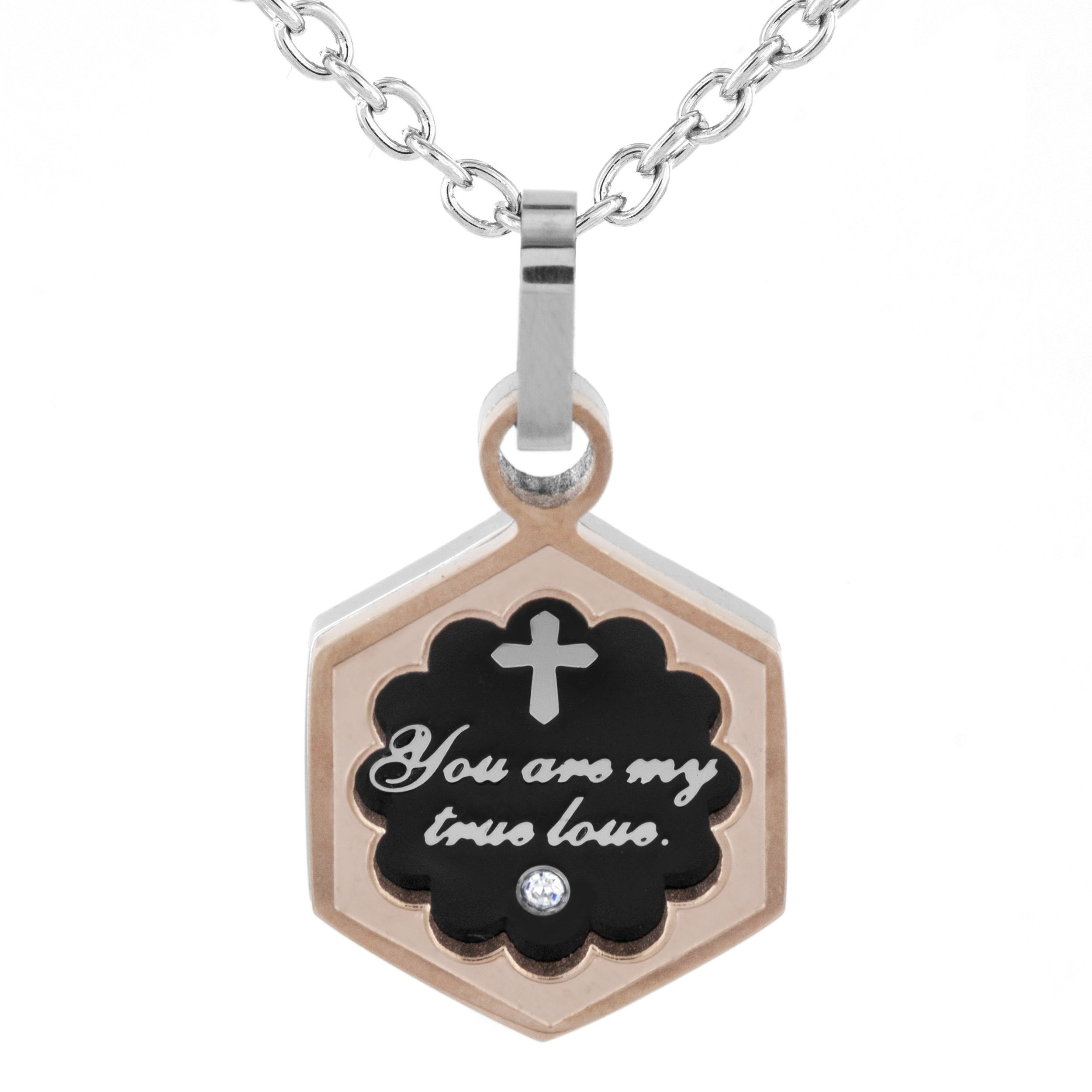 Foto 1 | Collar West Coast Jewelry Elya Para Mujer De Acero Inoxidable Con Circonita Cúbica - Venta Internacional.
