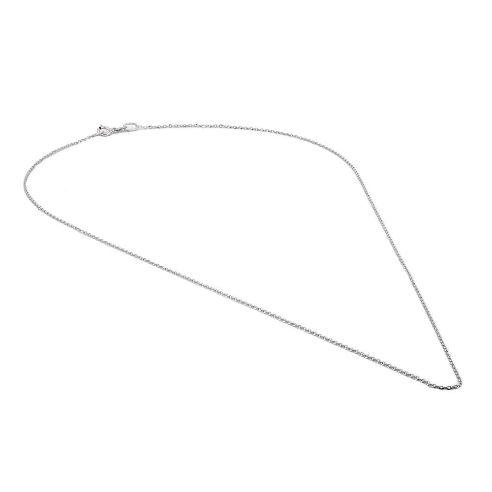 Foto 3 pulgar | Cadena Rolo Oro Blanco Italiano Sólido 14k 45 Cm