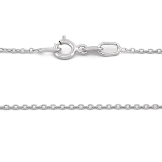 Foto 3 | Cadena Rolo Oro Blanco Italiano Sólido 14k 45 Cm