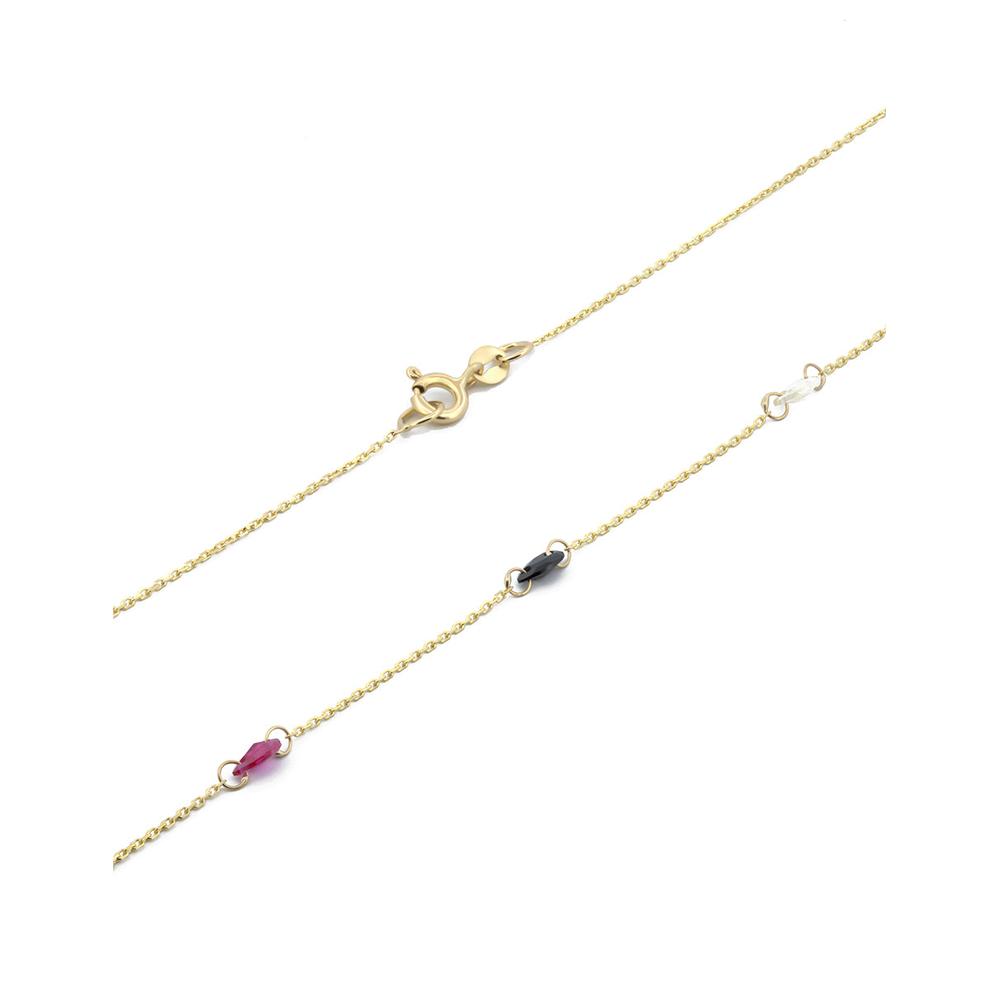 Foto 2 | Cadena Con Zirconias Colores Oro Sólido 10k