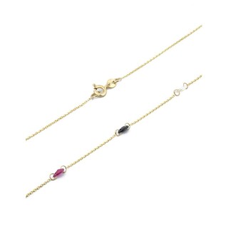 Foto 2 | Cadena Con Zirconias Colores Oro Sólido 10k