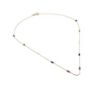Foto 3 | Cadena Con Zirconias Colores Oro Sólido 10k