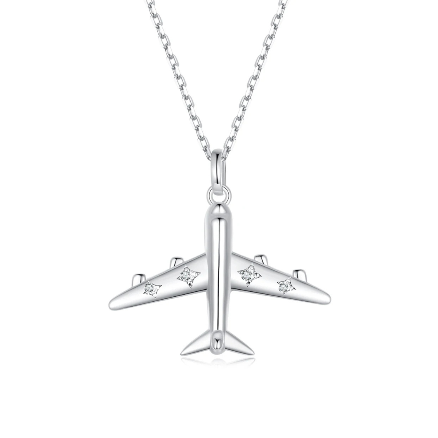 Foto 1 | Collar Chulada, Avión De Plata .925 Con Chapa De Platino, Se Pude Mojar