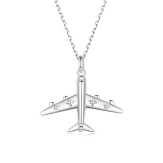 Foto 1 | Collar Chulada, Avión De Plata .925 Con Chapa De Platino, Se Pude Mojar