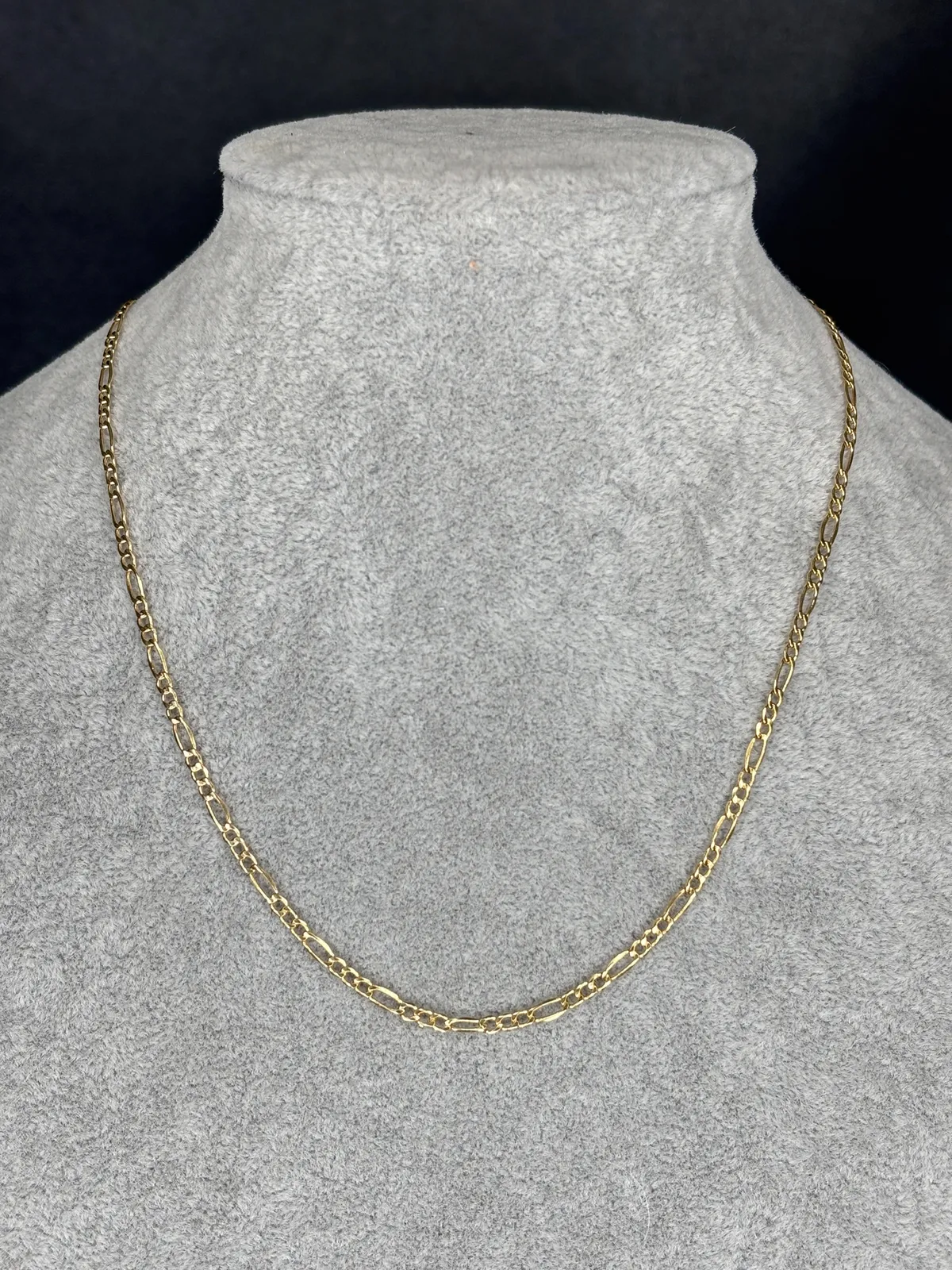 Cadena Oro Italiano 10k Figaro 3x1 45cm X 2.8mm: Elegancia