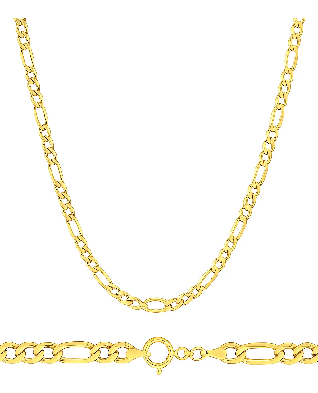 Foto 4 pulgar | Cadena Figaro 3x1 Oro Italiano 10 K 50cm X 2.8mm | Elegancia